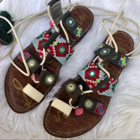 Sam Edelman {Gretchen} Lace Up Gladiator Sandal - Picture 4 of 7